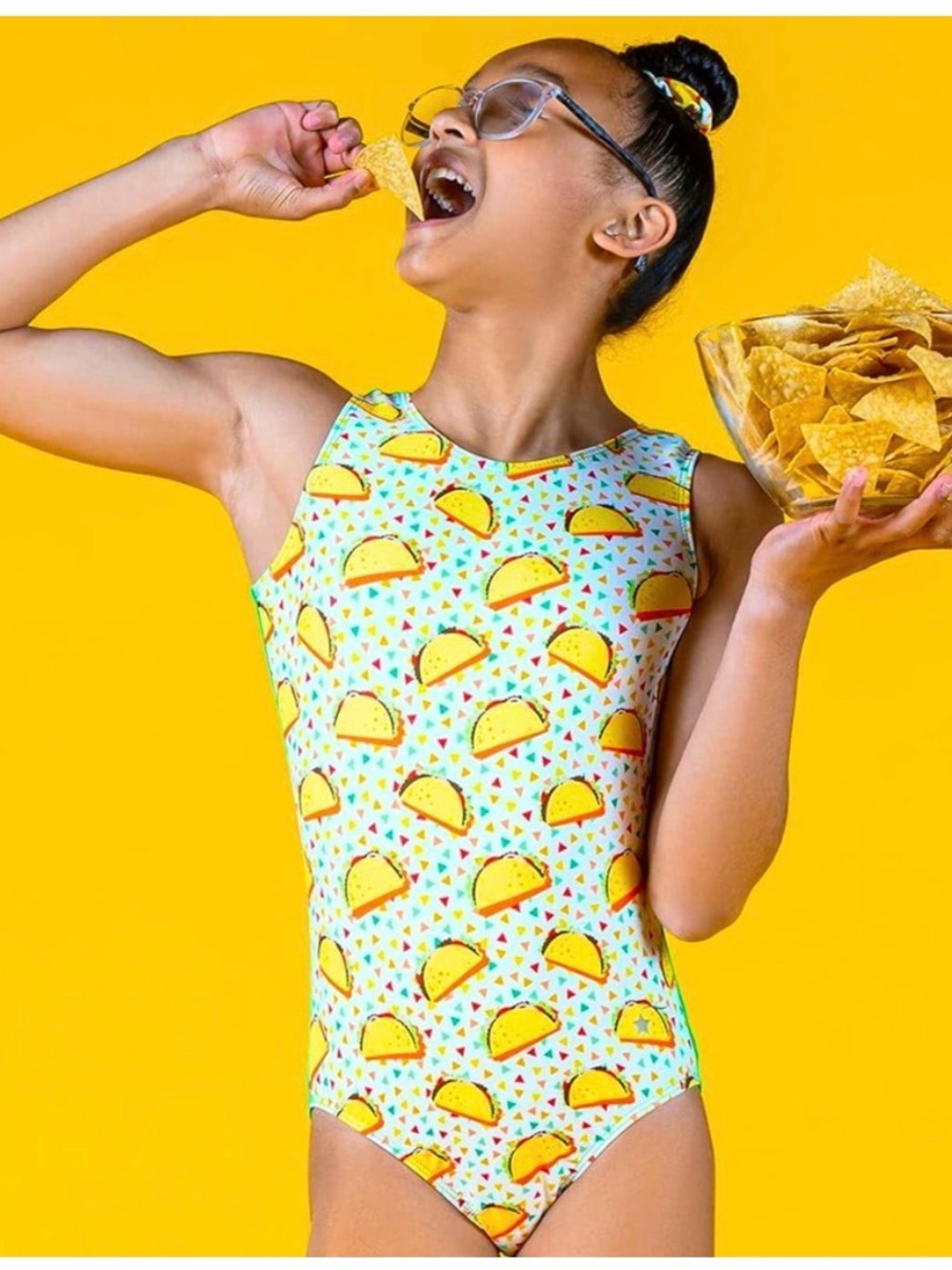CS (6) Destira Girls' Taco The Town Gymnastics  leotard LN